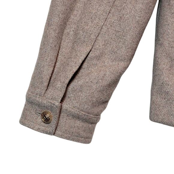 FATE Wool Jacket Shacket Beige Tan Mid Length S Fall Winter Layering Chic NWT - Picture 8 of 12